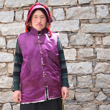 Purple faux-lamb vest